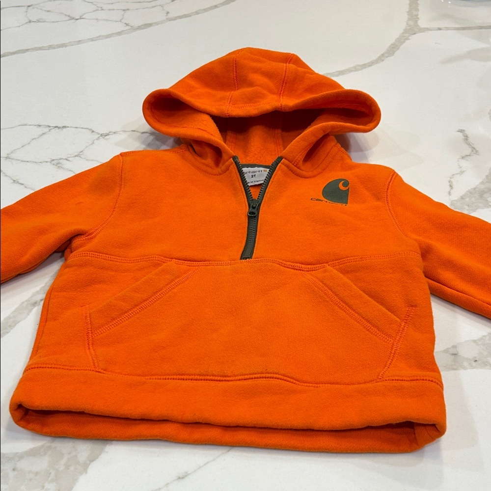 Carhartt Kids Bright Orange Pullover Hoodie